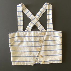 Urban Outfitters Lucca Linen Blend Crop Top S